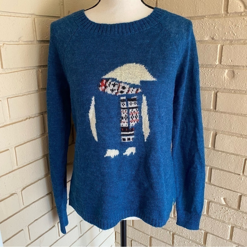 NEW WOOLRICH Women’s Medium M Penguin Mohair Wool Holiday Pullover Sweater NWT
